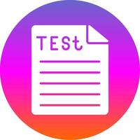 Test Glyph Gradient Circle Icon Design vector