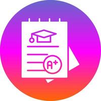 Assignment Glyph Gradient Circle Icon Design vector