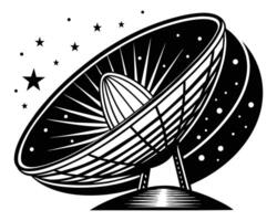 Dish is a symbol of military silhouettes vector