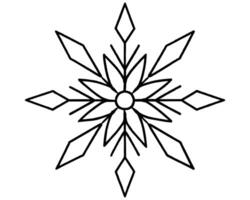 Crystal of snow silhouette vector