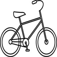 Bicycle coloring pages. Vehicles line art for coloring book vector