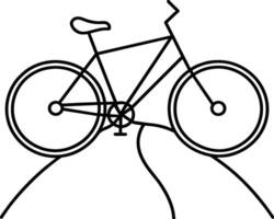 Bicycle coloring pages. Vehicles line art for coloring book vector