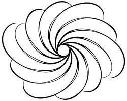 Physics atom model with electrons vector