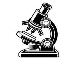 Black silhouette microscope design vector