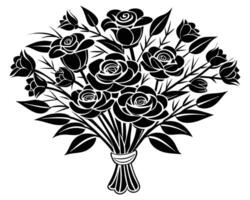 ramo de flores de rosas ilustración vector