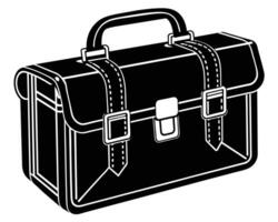 Business briefcase symbol silhouettes vector