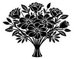 ramo de flores de rosas ilustración vector