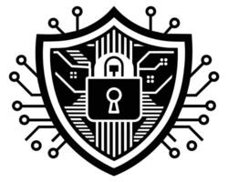 Security lock design vector