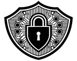 Security lock design vector