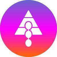 Link pyramide Glyph Gradient Circle Icon Design vector