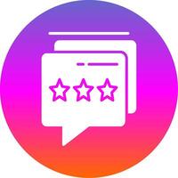 Feedback Chat Glyph Gradient Circle Icon Design vector