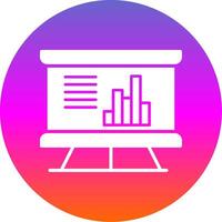 Business Analyst Glyph Gradient Circle Icon Design vector