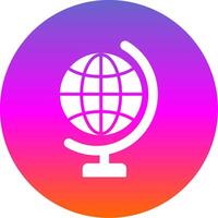 Global World Glyph Gradient Circle Icon Design vector