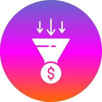 Conversion Optimization Glyph Gradient Circle Icon Design vector