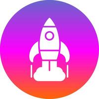 Business Startup Glyph Gradient Circle Icon Design vector