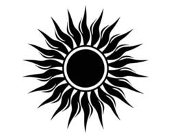 black icon for sun design vector