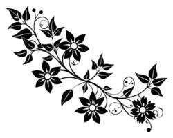 Hand Drawn Flowers on a white background vector