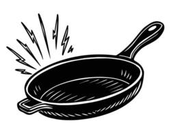 Frying pan illustration vector