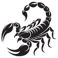 Scorpio illustration in black and white vector