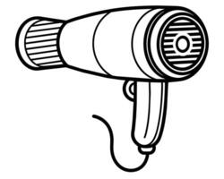 Close up plain design of hair dryer vector