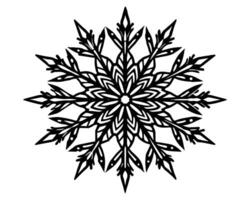 Crystal of snow silhouette vector