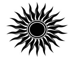 black icon for sun design vector