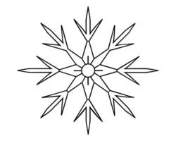 Crystal of snow silhouette vector