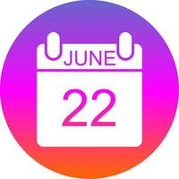 June Glyph Gradient Circle Icon Design vector