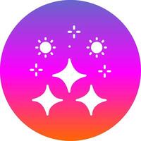 Sparkle Glyph Gradient Circle Icon Design vector