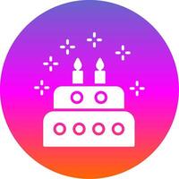 Cake Glyph Gradient Circle Icon Design vector