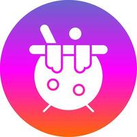 Cauldron Glyph Gradient Circle Icon Design vector