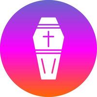 Coffin Glyph Gradient Circle Icon Design vector