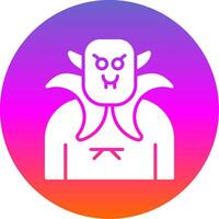 Vampire Glyph Gradient Circle Icon Design vector