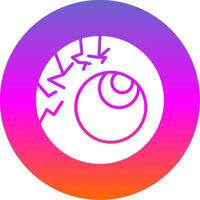 Scary Eyeball Glyph Gradient Circle Icon Design vector