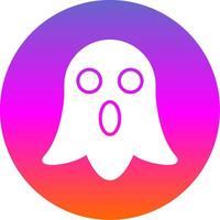 Ghost Glyph Gradient Circle Icon Design vector