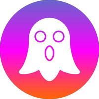 fantasma glifo degradado circulo icono diseño vector