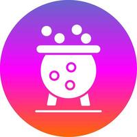 Cauldron Glyph Gradient Circle Icon Design vector