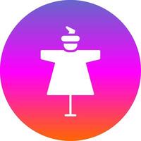 Scarecrow Glyph Gradient Circle Icon Design vector