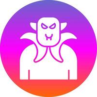 Dracula Glyph Gradient Circle Icon Design vector