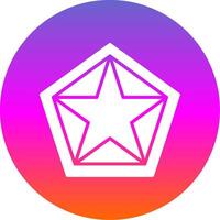 Star Pentagon Glyph Gradient Circle Icon Design vector