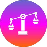 Balance Scale Glyph Gradient Circle Icon Design vector