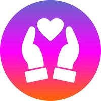 Loyalty Glyph Gradient Circle Icon Design vector