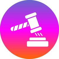 Gavel Glyph Gradient Circle Icon Design vector