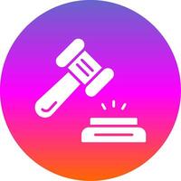 Hammer Glyph Gradient Circle Icon Design vector