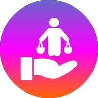Dicision Glyph Gradient Circle Icon Design vector