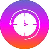 Back In Time Glyph Gradient Circle Icon Design vector