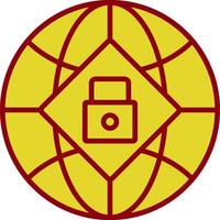 Global Security Vintage Icon Design vector
