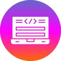 Html Code Glyph Gradient Circle Icon Design vector