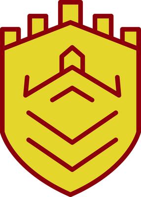 Security Castle Tech Vintage Icon Design