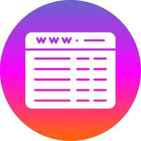 Web Programming Glyph Gradient Circle Icon Design vector